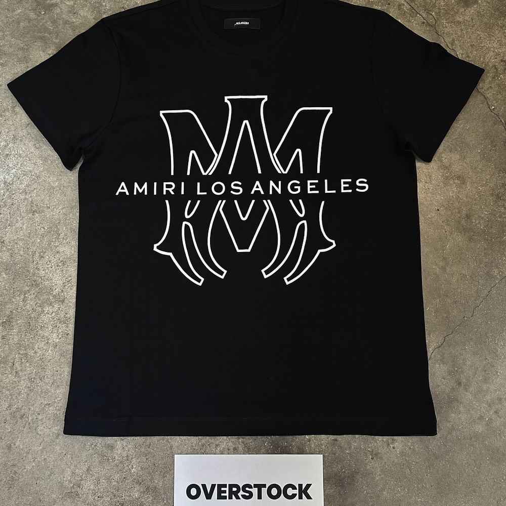 AMIRI Black and White Logo Tee Size L